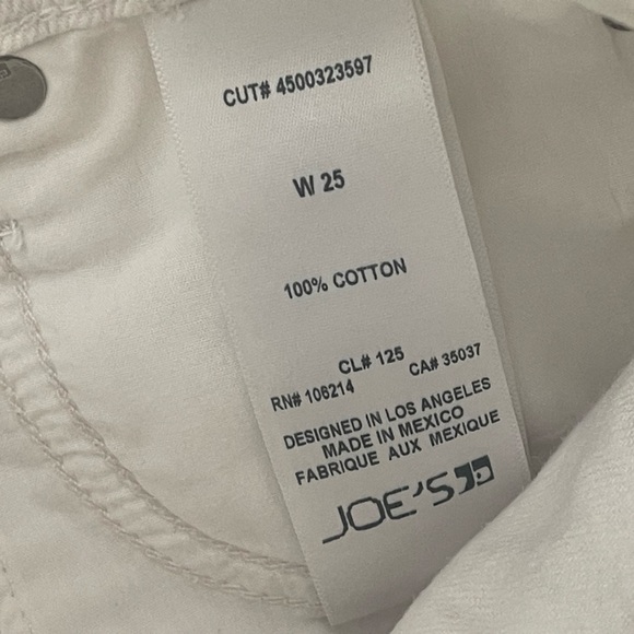 Joe’s Jeans Distressed White Bermuda Denim Shorts - Picture 10 of 15